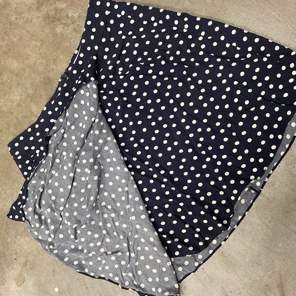 Cabi polka dot skirt dark navy blue a line skate skirt size 4 - Picture 3 of 9